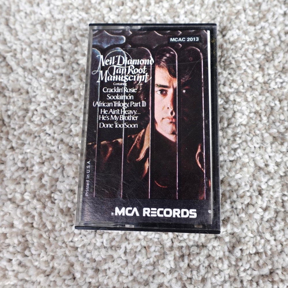 Neil Diamond Tap Root Manuscript‎ Cassette Tape MCA Records Vintage 1970